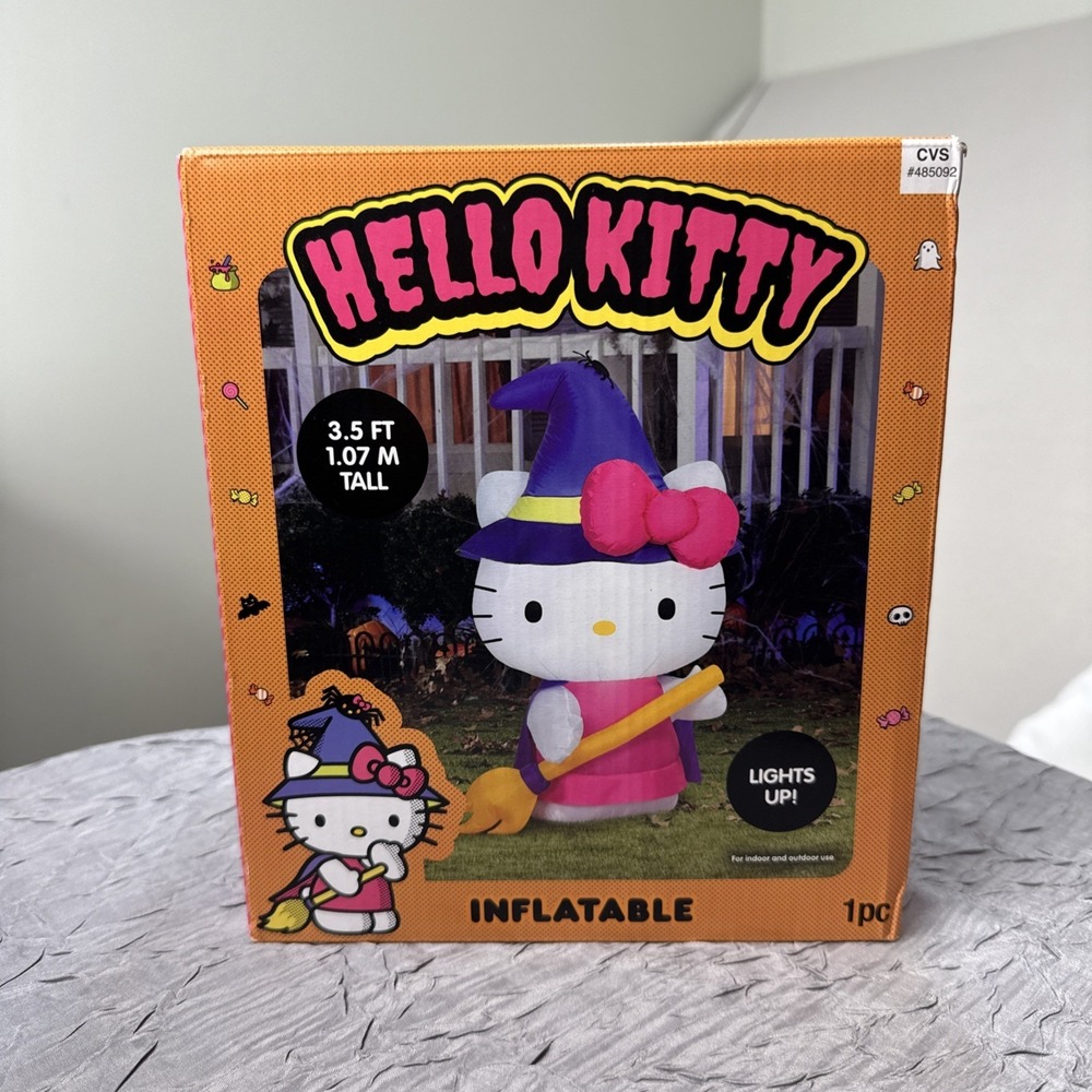 NEW 2025 Sanrio HELLO KITTY WITCH Airblown Inflatable 3.5 FT Halloween